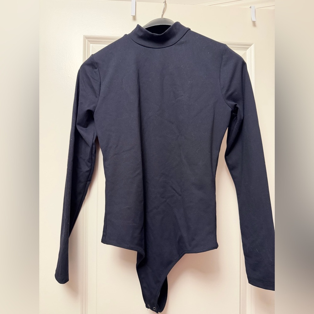 Abercrombie & Fitch Black Long Sleeve Bodysuit